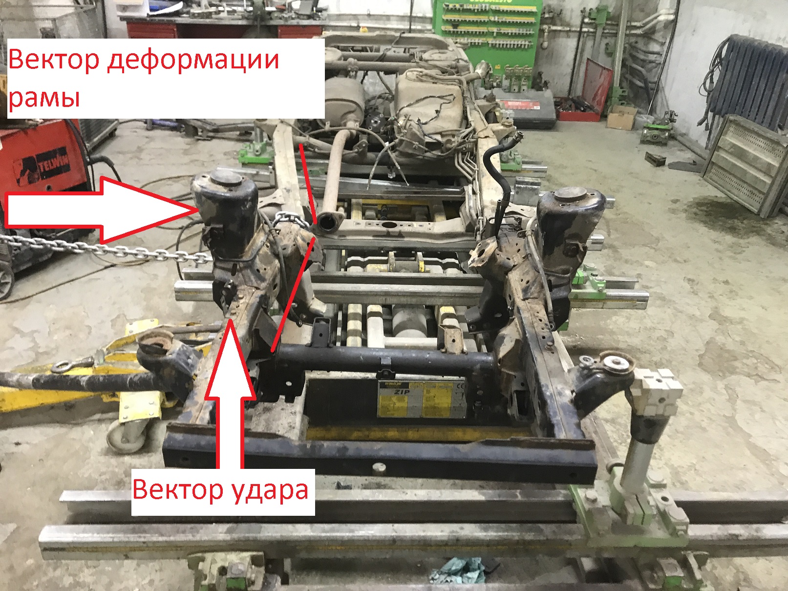 Вектор деформации рамы